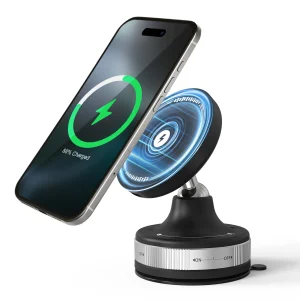 MagSafe Magnetic Wireless Car Charger & 15W Fast Charging Air‑Vent Phone Mount for iPhone 12–17