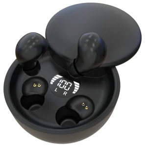 SK26 Bluetooth 5.4 Wireless Earbuds – Mini Invisible Sleep Earphones with Bass & Sliding Case